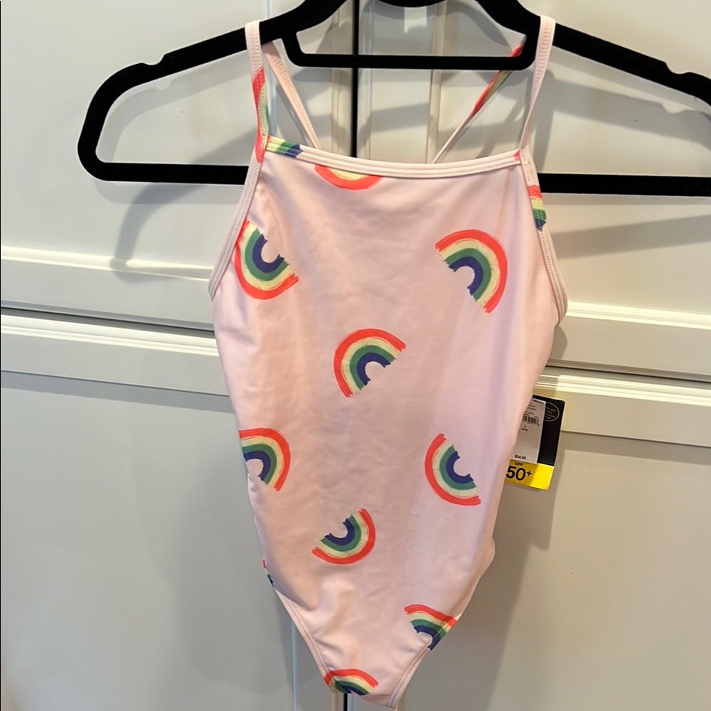 GAP Pink and Red One Piece Swim with Heart Motif